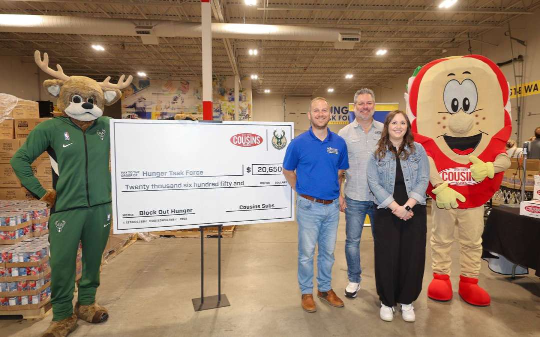 Hunger Task Force Receives $20,650 Donation From Cousins Subs