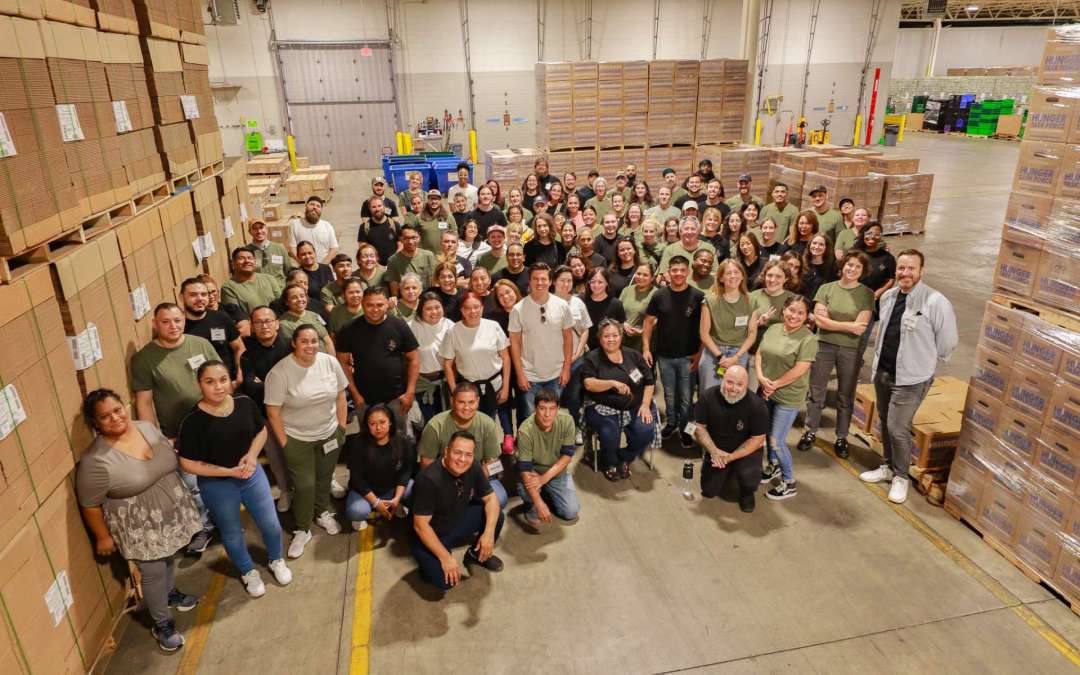 Employee Volunteers from Rishi Tea Sort More Than 7,000 lbs. of food and Build Nearly 250 Stockboxes